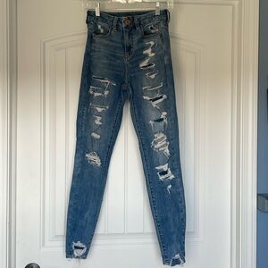 American Eagle Next Level Stretch high-rise skinny jeans.